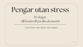 Pengar utan stress - 30 dagar till kontroll på din ekonomi